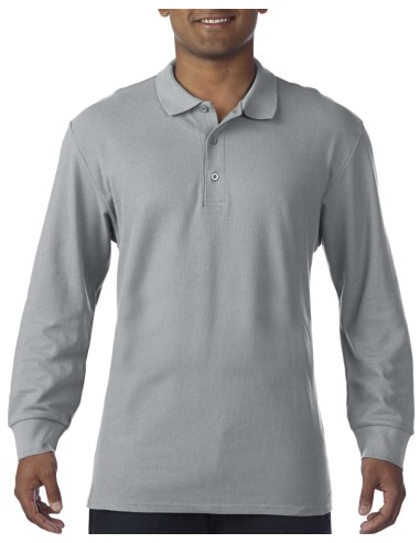 G-85900-PREMIUM COTTON® ADULT LONG SLEEVE DOUBLE PIQUÉ POLO